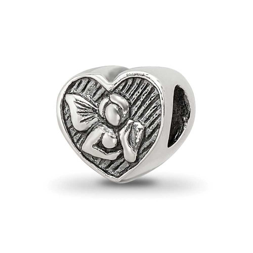 Image of Sterling Silver Reflections Angel Heart Bead