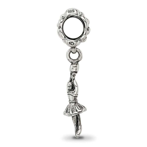 Image of Sterling Silver Reflections Ballerina Dangle Bead