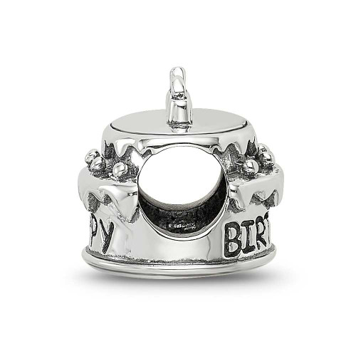 Image of Sterling Silver Reflections Birthday Cake Bead