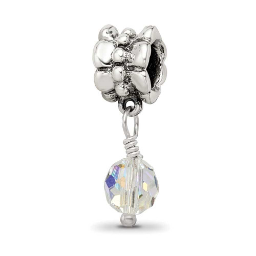 Image of Sterling Silver Reflections Clear Dangle Bead