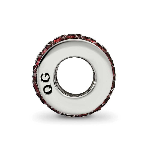 Image of Sterling Silver Reflections Crimson Double Row Bead