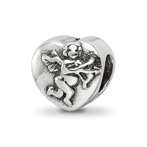 Image of Sterling Silver Reflections Cupid Heart Bead