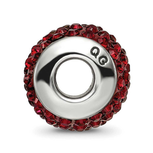 Image of Sterling Silver Reflections Dark Maroon Full Bead