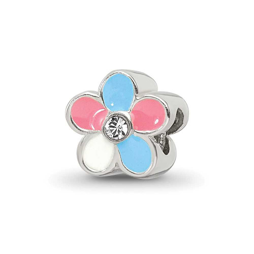 Image of Sterling Silver Reflections Kids Enameled Flower Bead