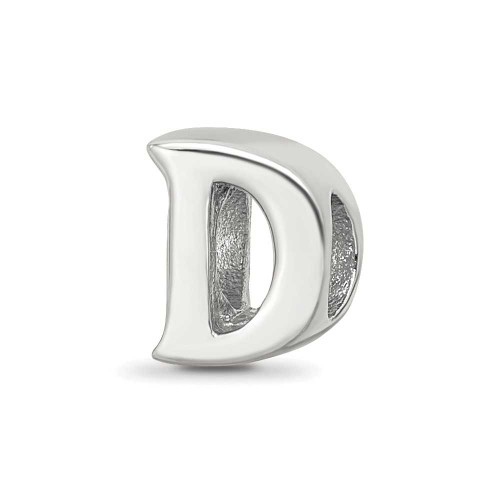 Image of Sterling Silver Reflections Letter D Bead