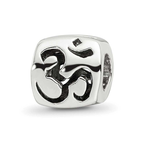 Image of Sterling Silver Reflections Om Symbol Bead