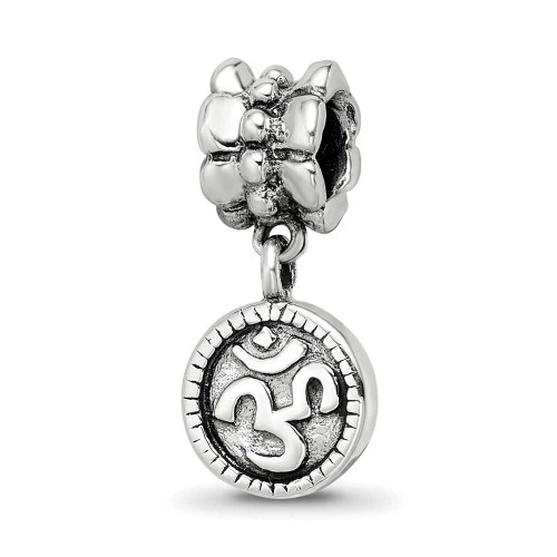 Image of Sterling Silver Reflections Om Symbol Dangle Bead
