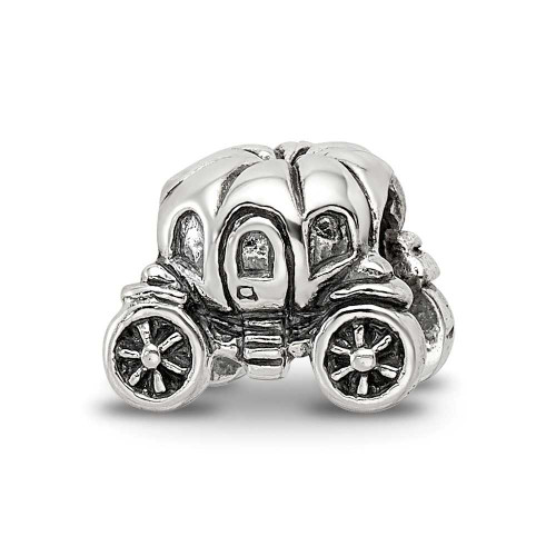 Image of Sterling Silver Reflections Pumpkin Carriage Bead