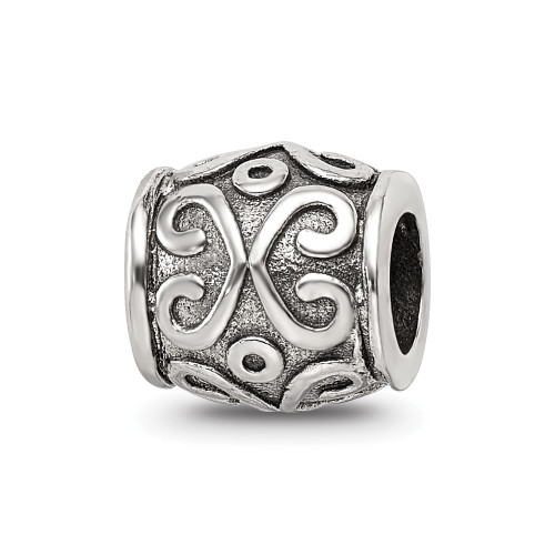 Sterling Silver Reflections Scroll Bali Bead QRS168
