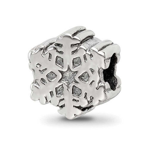 Image of Sterling Silver Reflections Snowflake Bead QRS297
