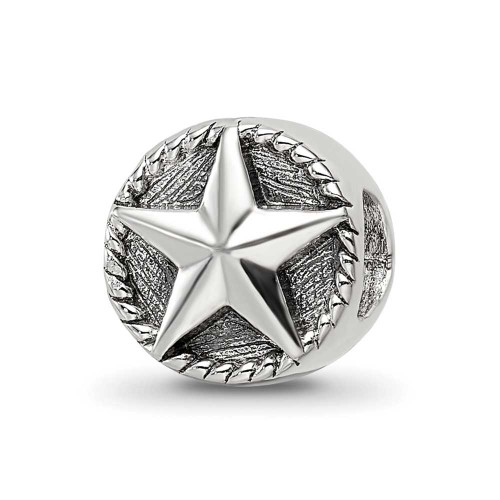 Image of Sterling silver Reflections Star Bead QRS1436