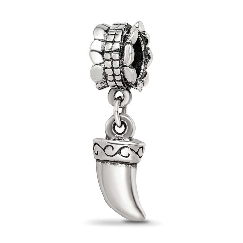 Image of Sterling Silver Reflections Tiger Claw Dangle Bead