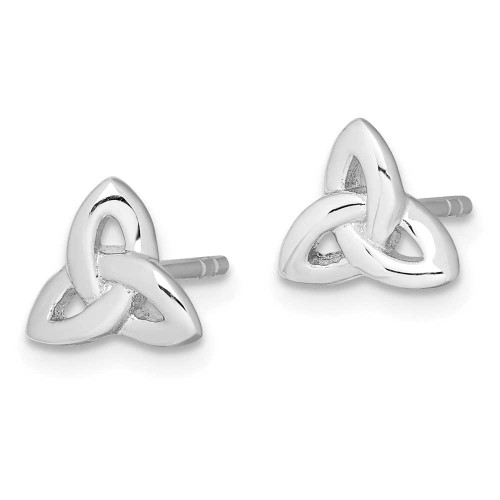 Image of 7mm Sterling Silver Rhodium Plated Trinity Love Knot Stud Post Earrings