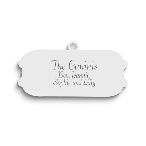 Image of Sterling Silver Rhodium-plated Christmas Gift Tag