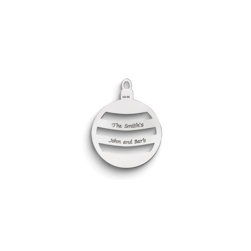 Image of Sterling Silver Rhodium-plated Christmas Ornament