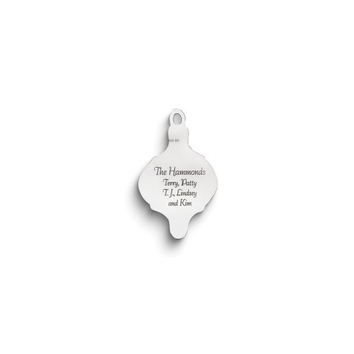 Image of Sterling Silver Rhodium-plated Christmas Ornament QQ350