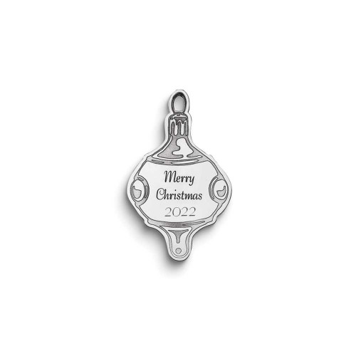 Image of Sterling Silver Rhodium-plated Christmas Ornament QQ350