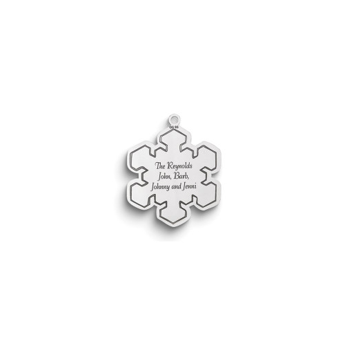 Image of Sterling Silver Rhodium-plated Christmas Snowflake Ornament QQ346