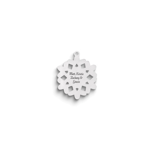 Image of Sterling Silver Rhodium-plated Christmas Snowflake Ornament QQ348