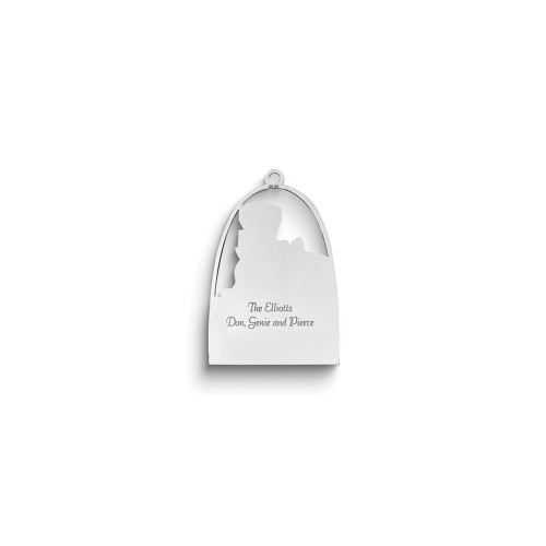 Image of Sterling Silver Rhodium-plated Christmas Train Ornament