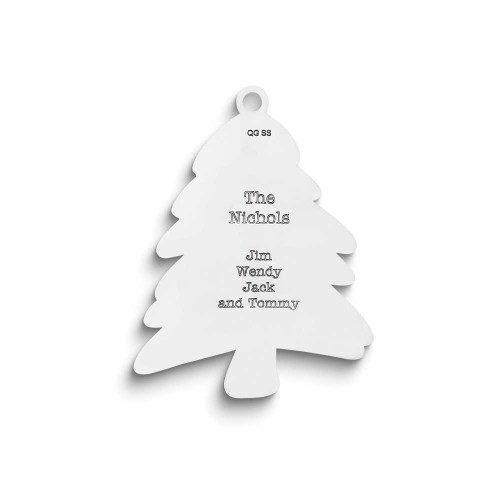 Image of Sterling Silver Rhodium-plated Christmas Tree Ornament QQ362