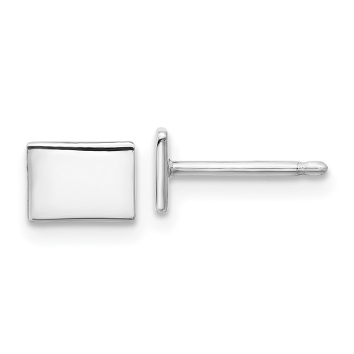 Image of 5.08mm Sterling Silver Rhodium-Plated Colorado CO Small State Stud Earrings