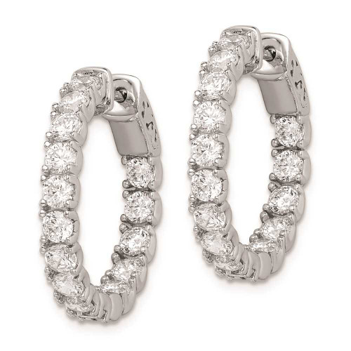 Image of 22mm Sterling Silver Rhodium-Plated CZ In and Out Hinged Hoop Earrings QE7962 Image of 22mm Sterling Silver Rhodium-Plated CZ In and Out Hinged Hoop Earrings QE7962