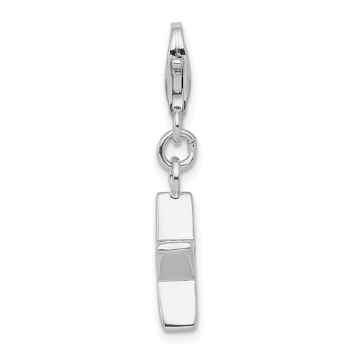 Sterling Silver Rhodium-plated CZ Simulated November Birthstone Star Charm