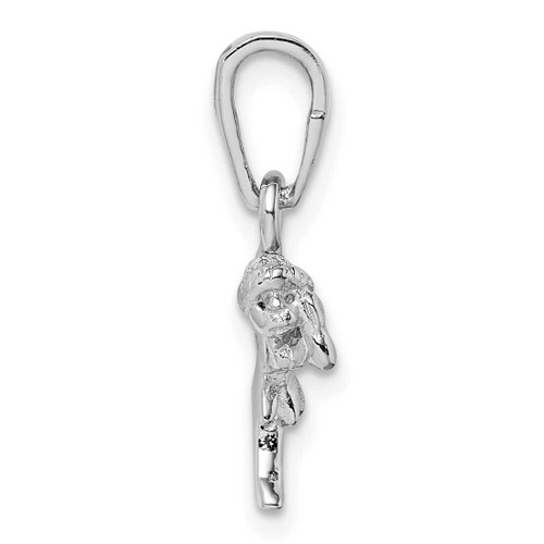 Image of Sterling Silver Rhodium-plated Fairy Pendant