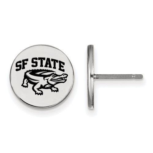 Sterling Silver San Francisco State U Small Enamel Disc Earrings by LogoArt