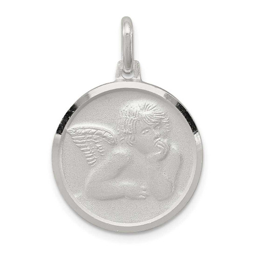 Image of Sterling Silver Satin Angel Charm QC637