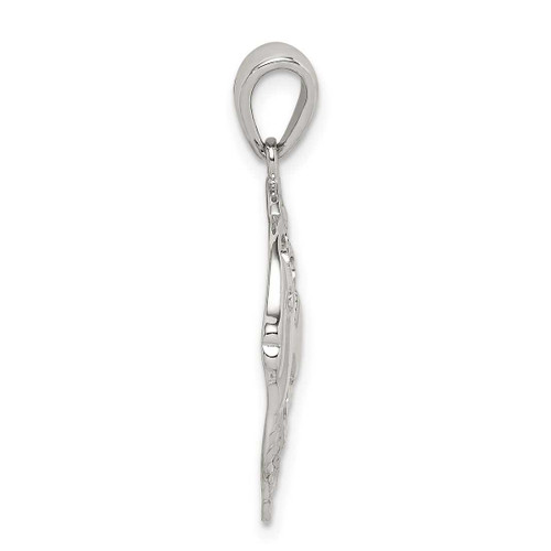 Image of Sterling Silver Shiny-cut Fish Pendant
