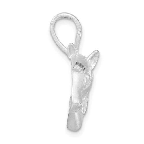 Image of Sterling Silver Shiny-cut Horse Head Pendant