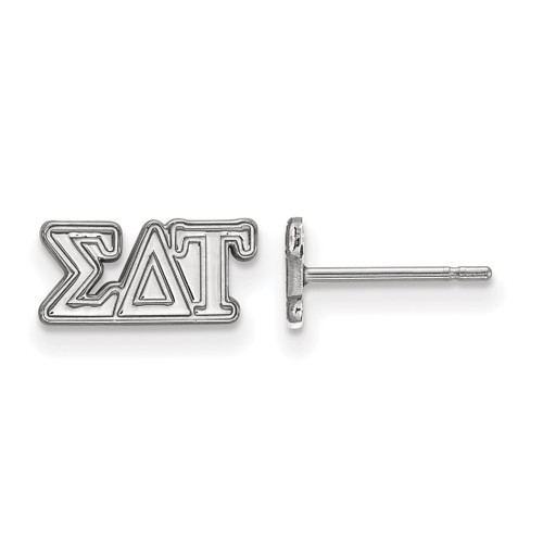 Sterling Silver Sigma Delta Tau X-Small Post Earrings by LogoArt (SS005SDT)