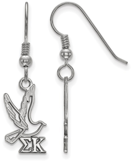 Sterling Silver Sigma Kappa Medium Dangle Earrings by LogoArt