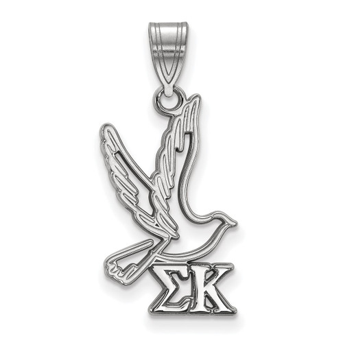 Sterling Silver Sigma Kappa Medium Pendant by LogoArt (SS036SKP)