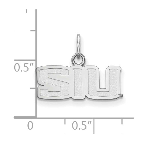 Image of Sterling Silver Southern Illinois University X-Small Pendant by LogoArt SS001SIU