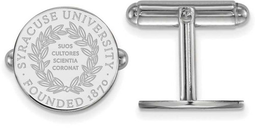 Image of Sterling Silver Syracuse University Crest Cuff Links by LogoArt