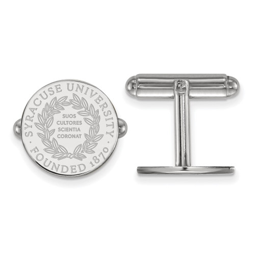 Sterling Silver Syracuse University Crest Cuff Links by LogoArt