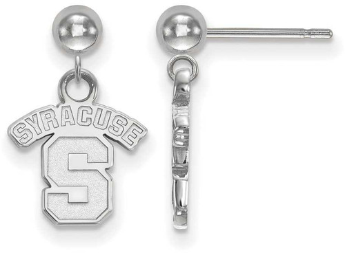 Image of Sterling Silver Syracuse University Earrings Dangle Ball by LogoArt