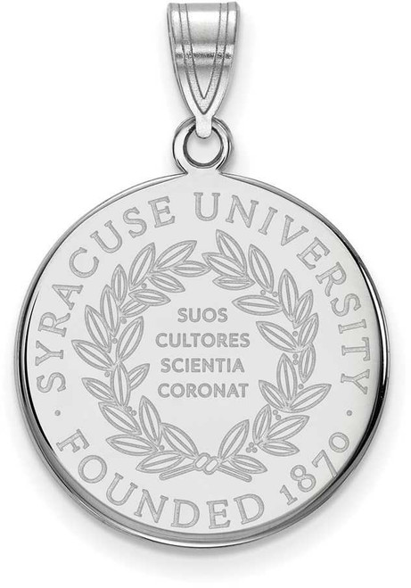 Image of Sterling Silver Syracuse University Large Crest Pendant by LogoArt