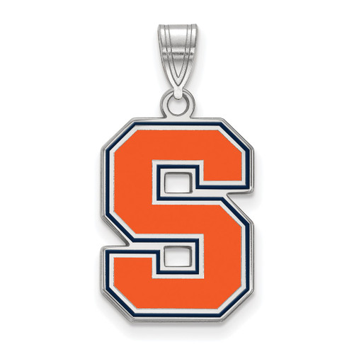 Sterling Silver Syracuse University Large Enamel Pendant by LogoArt