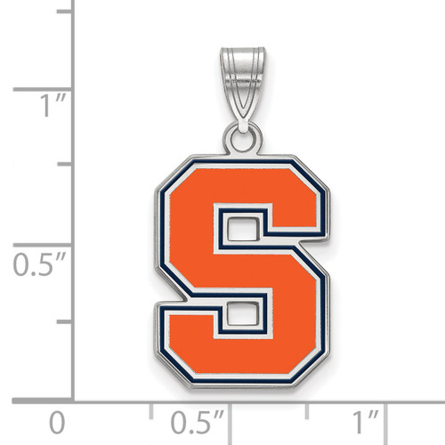 Sterling Silver Syracuse University Large Enamel Pendant by LogoArt