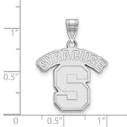 Image of Sterling Silver Syracuse University Large Pendant by LogoArt (SS004SYU)