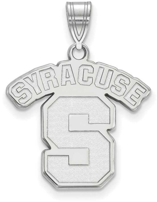 Image of Sterling Silver Syracuse University Large Pendant by LogoArt (SS004SYU)