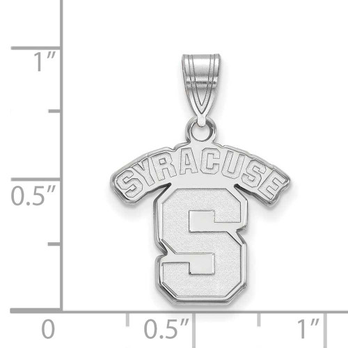 Image of Sterling Silver Syracuse University Medium Pendant by LogoArt (SS003SYU)