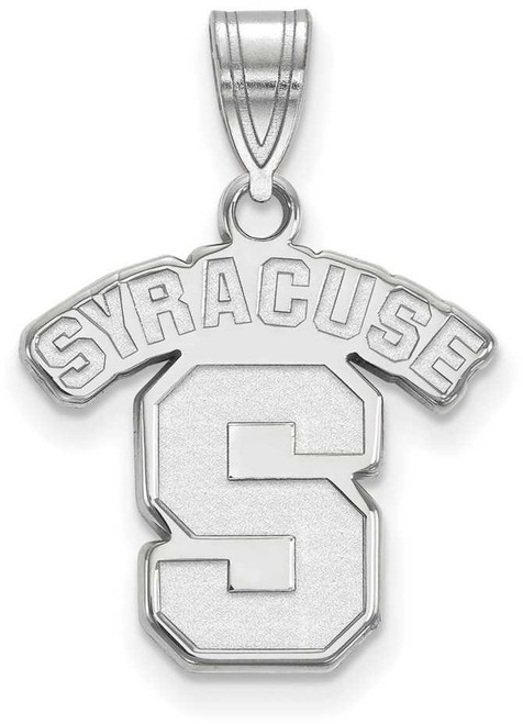 Image of Sterling Silver Syracuse University Medium Pendant by LogoArt (SS003SYU)