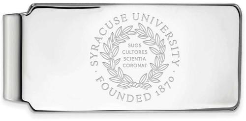 Image of Sterling Silver Syracuse University Money Clip Crest by LogoArt