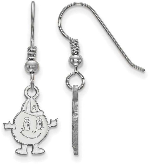 Image of Sterling Silver Syracuse University Small Dangle Earrings by LogoArt (SS027SYU)