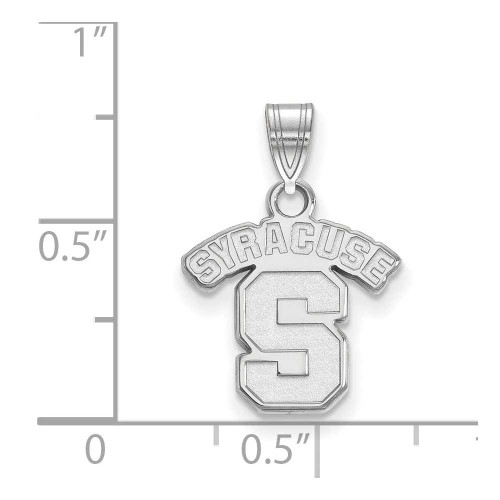Image of Sterling Silver Syracuse University Small Pendant by LogoArt (SS002SYU)
